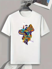Futuristic City Print Men's Sports T-shirt