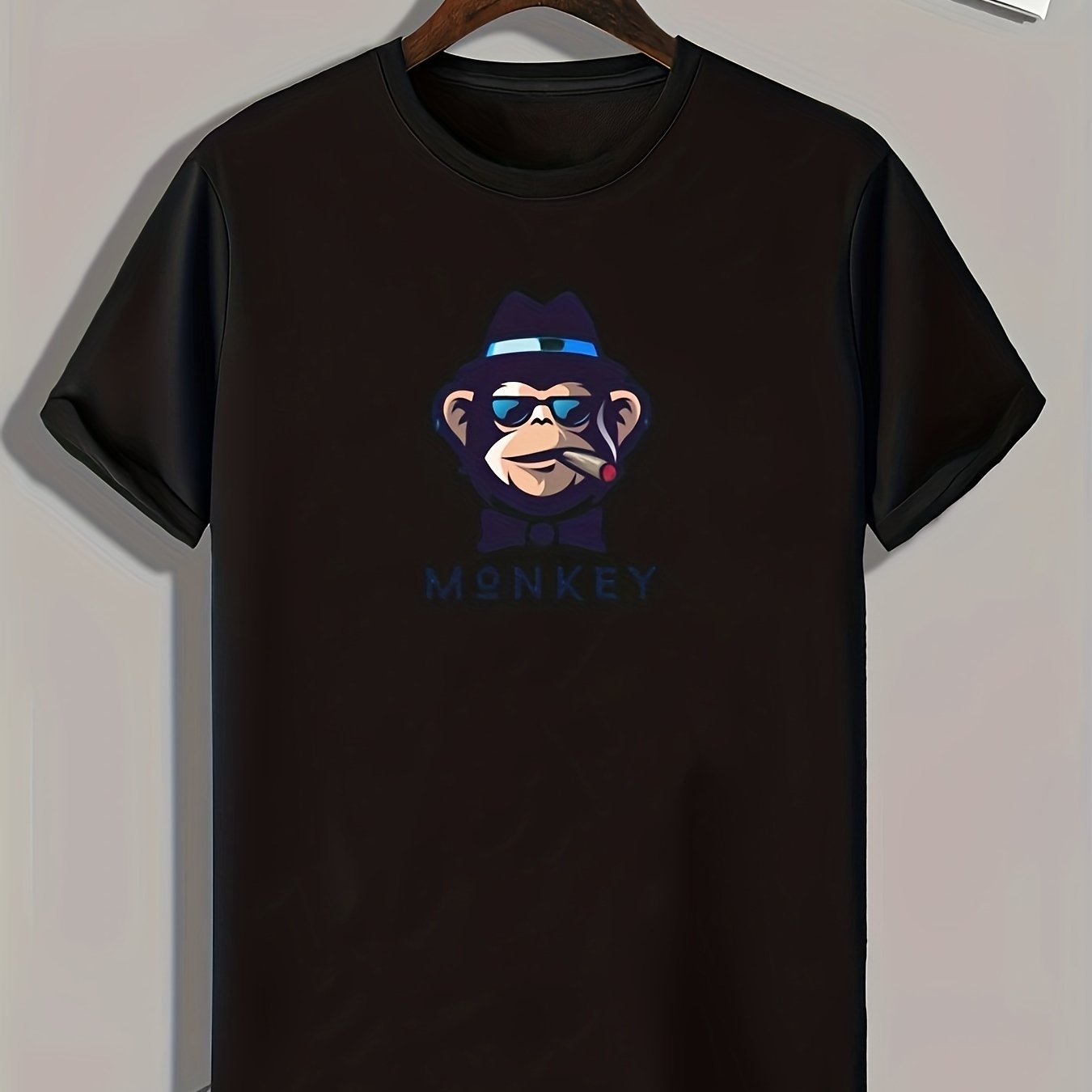 Monkey Print Men's Graphic T shirt Casual Comfy Tees For Summer Mens Clothing