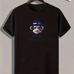 Monkey Print Men's Graphic T shirt Casual Comfy Tees For Summer Mens Clothing