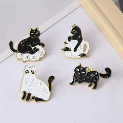 4pcs Cat Pin Badges For Girls DIY Accessories Perfect Gift
