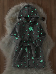 Soft Flannel Hooded Sleeper Robe for Baby Girls