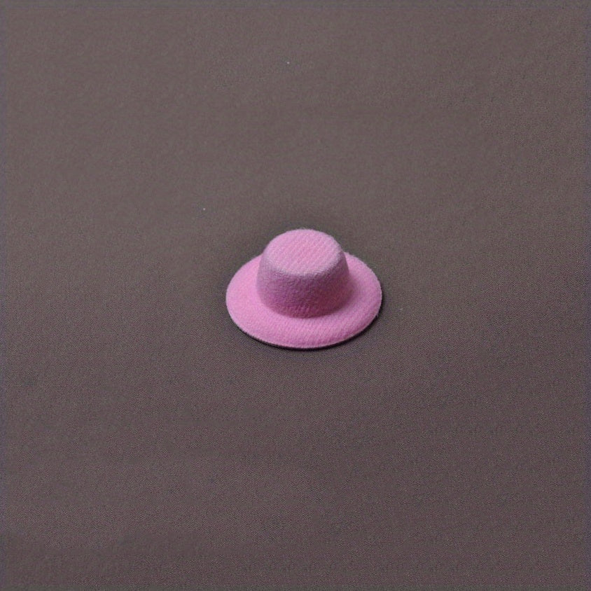 10pcs Mini Formal Hat Doll Hat Felt Hat DIY Craft Doll Hair Accessories