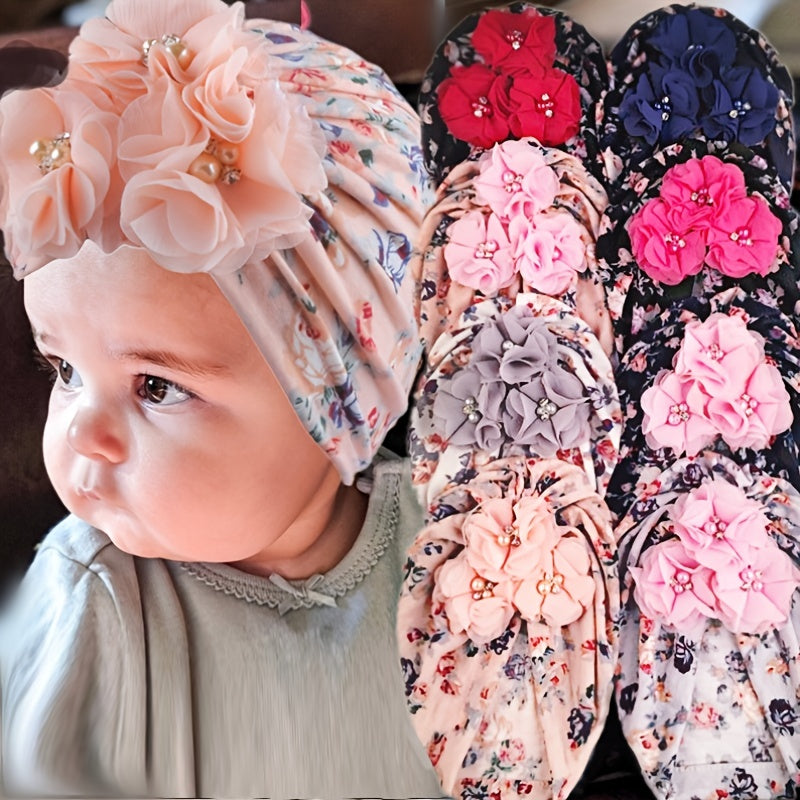 Baby Girl Flower Beads Cap Hair Accessories