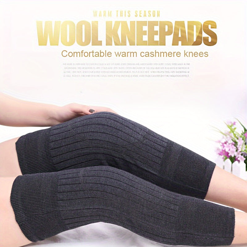 2pcs Winter Thickened Warm Knee Pads Wool Leg Sleeves Joint Protection