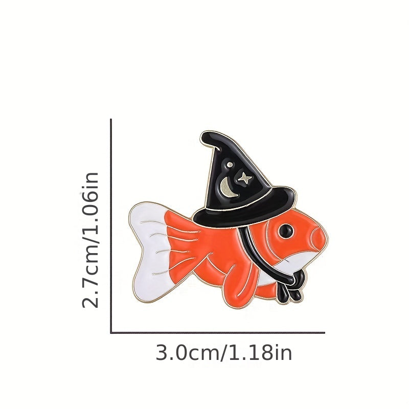 GoldFish Magic Hat Brooch Cartoon Alloy Brooch For Kids