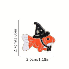 GoldFish Magic Hat Brooch Cartoon Alloy Brooch For Kids