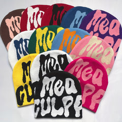 Woolen Knitted Hat Letter Jacquard Hat For Men And Women