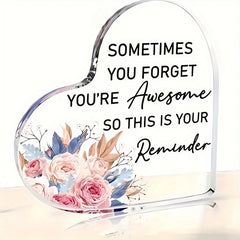 Acrylic Heart Ornaments Inspirational Decor for Events