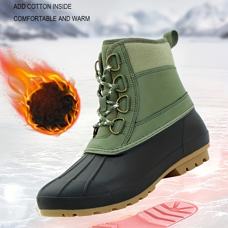 Women's Waterproof Winter Duck Boots Warm Mid Calf Anti-slip Boots