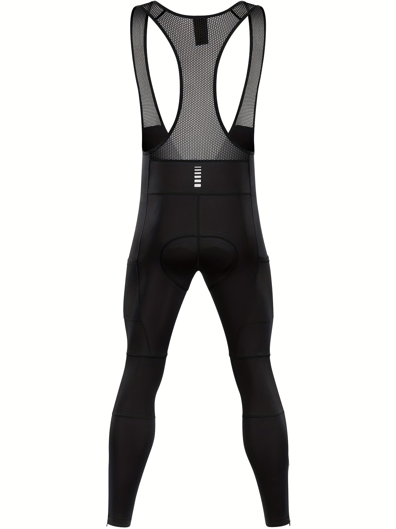 Men's Fleece Lined Cycling Bib Tights With Pockets