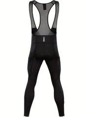 Men's Fleece Lined Cycling Bib Tights With Pockets