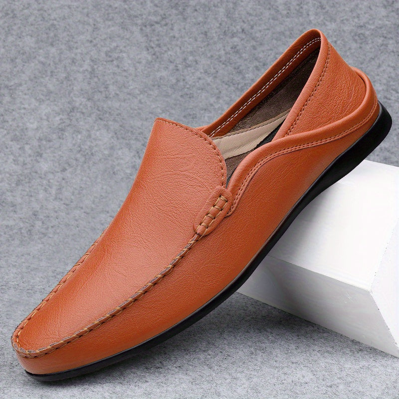 Men's Lightweight Faux Leather Loafer Shoes