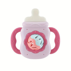 Baby Teether Rattle Soft Teething Toy Early Education Toy Baby Bottle Teether