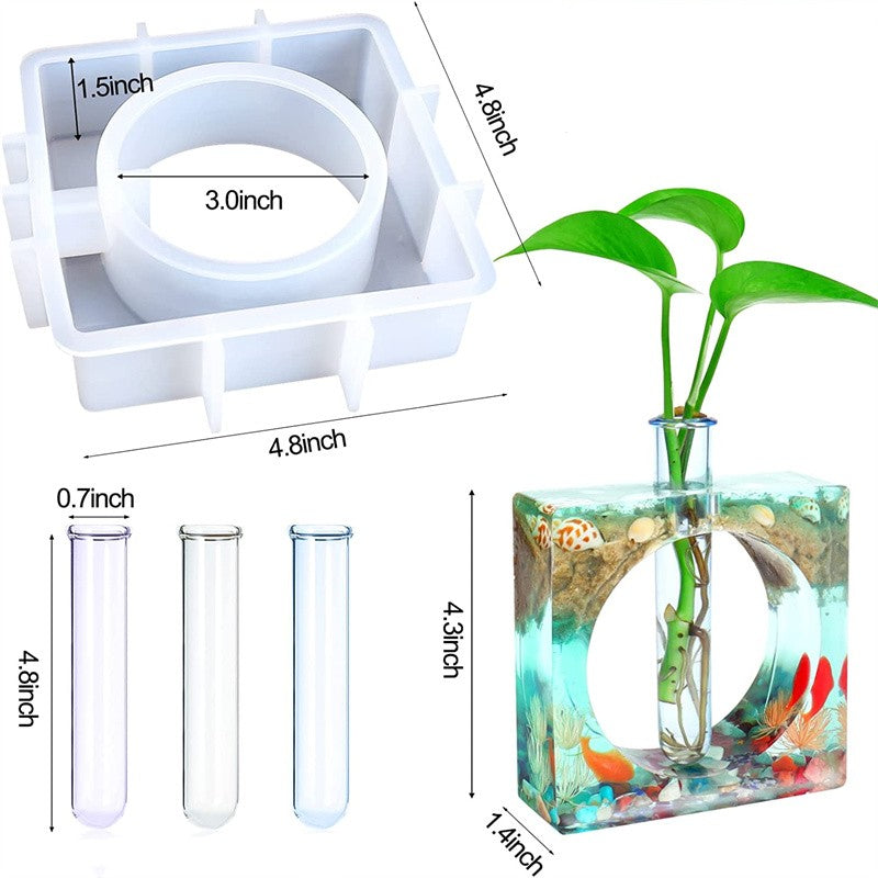 Resin Mold Plant Propagation Station Epoxy Vase Silicone Mold