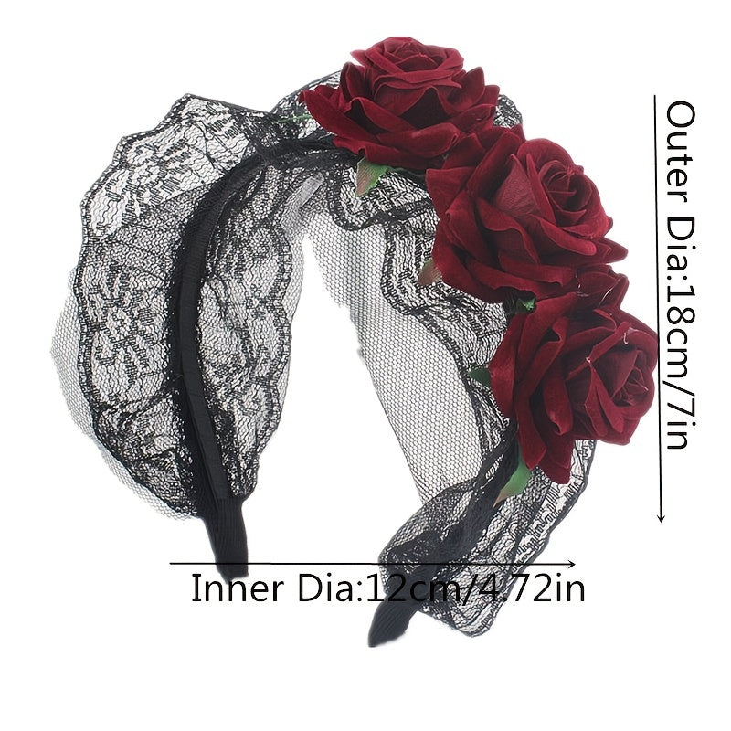 Girl s Halloween Rose Flower Headband For Children