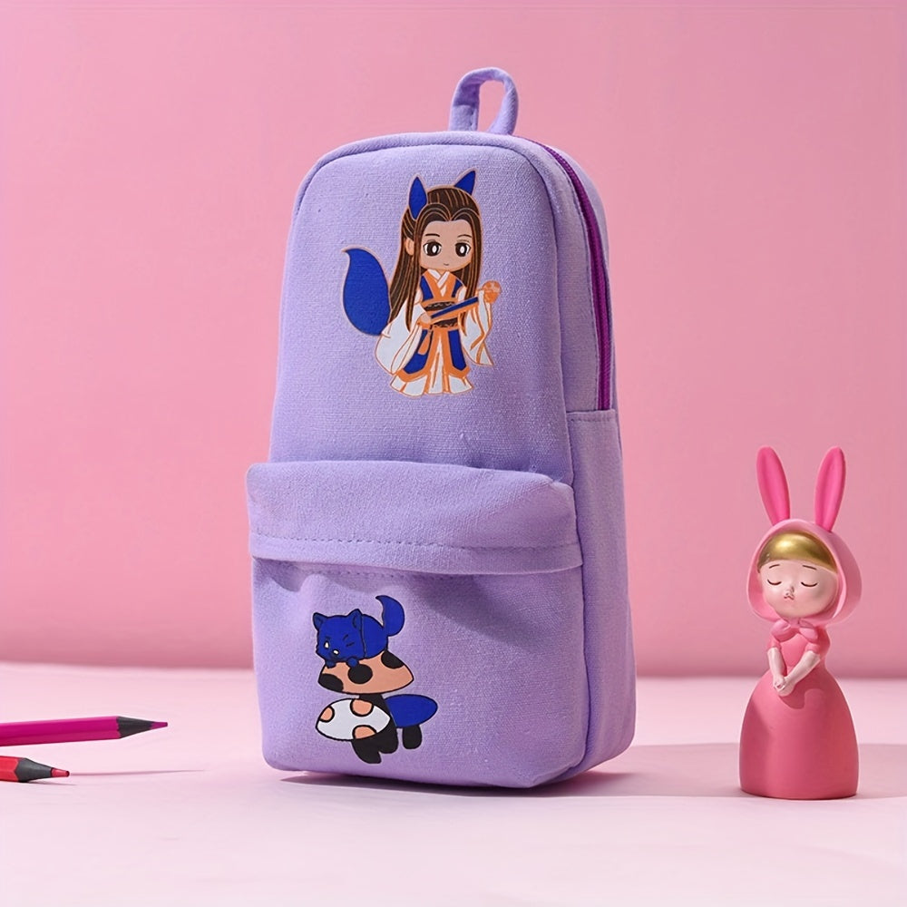 Girl Heart Canvas Pencil Case Large Capacity Cartoon Anime Opening Season Gift