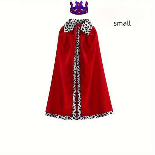 2pcs Halloween Adult King Costume Set King Hat Cloak Prince Stage Performance