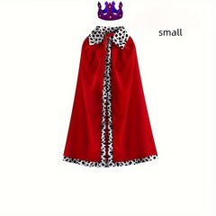 2pcs Halloween Adult King Costume Set King Hat Cloak Prince Stage Performance