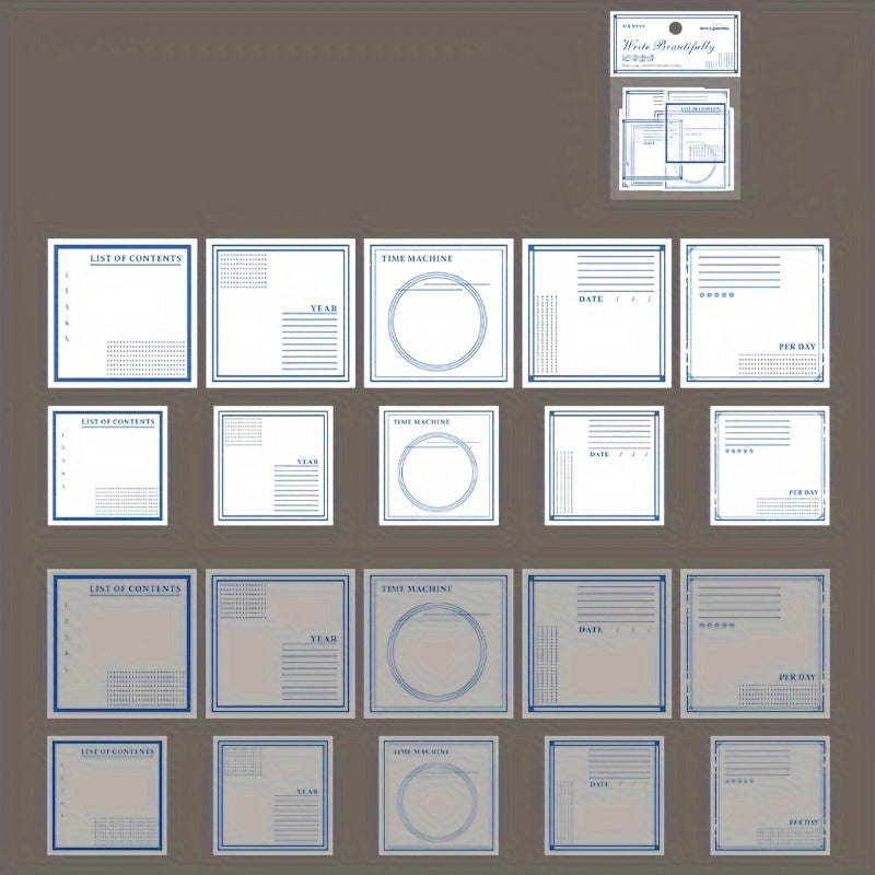 Double Framed Retro Hand Book Bottom Note Series