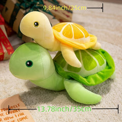 Lemon Turtle Plush Toy Soft Green Yellow Stuffed Animal Spots
