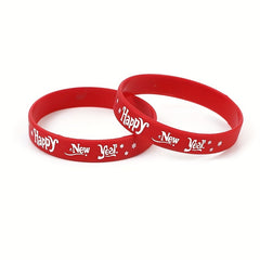Merry Christmas Silicone Bracelet Rubber Wrist Band Gift Decoration
