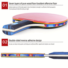 Double-Sided Anti Adhesive Training Racket Set For Beginner Table Tennis