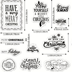 Xmas Clear Stamps: Blessing Words Silicone Stamps DIY Scrapbooking Supplies