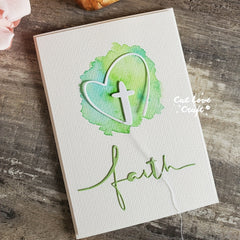 Catlove Love Cross Metal Cutting Dies for Scrapbooking