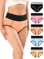 5 Pack Plus Size Sporty Panties Set High Waisted Soft