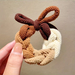 Elastic Braided Bow Hair Band Sweet Headwear