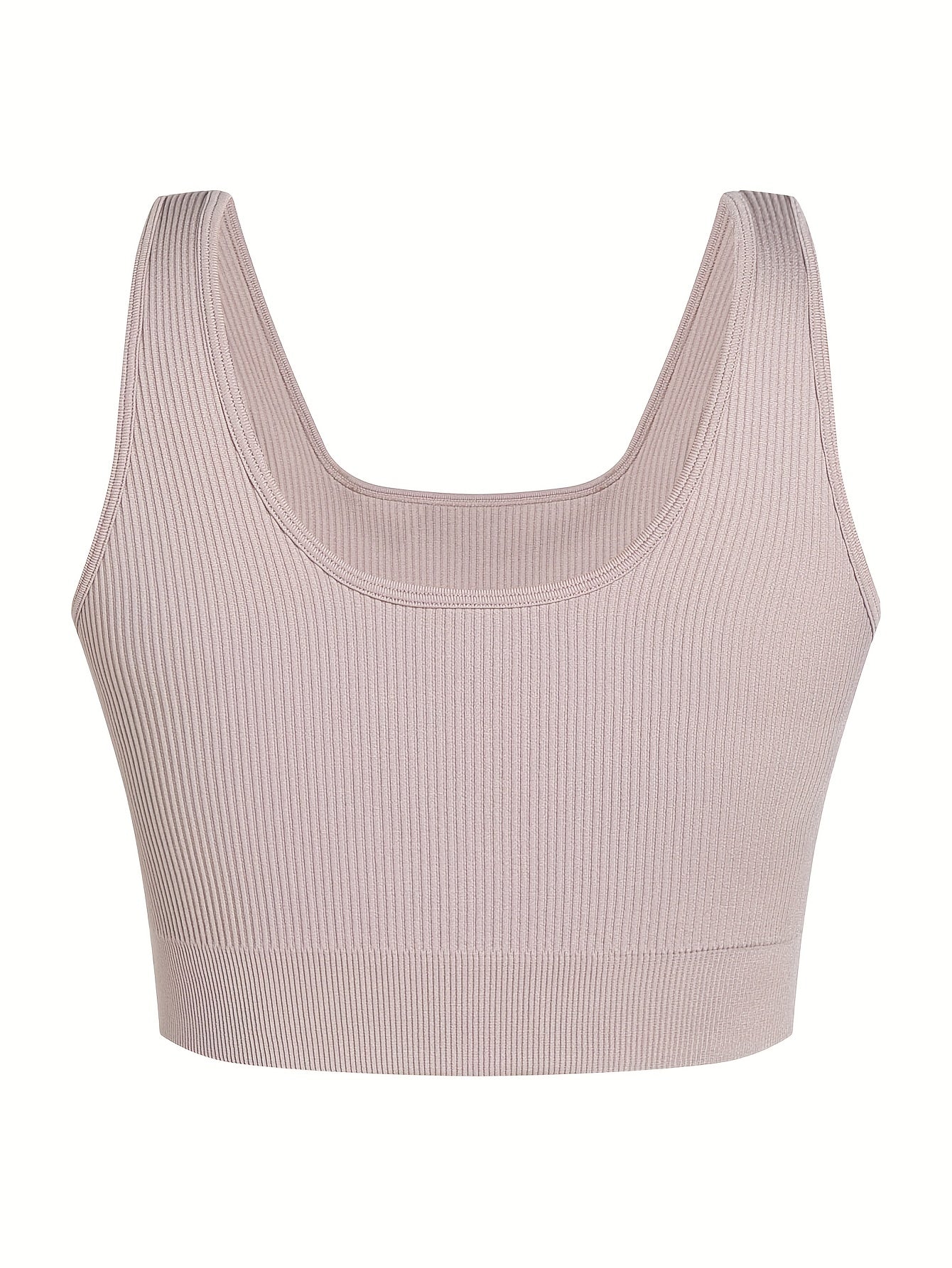 Ribbed Tank Bra with Removable Pads