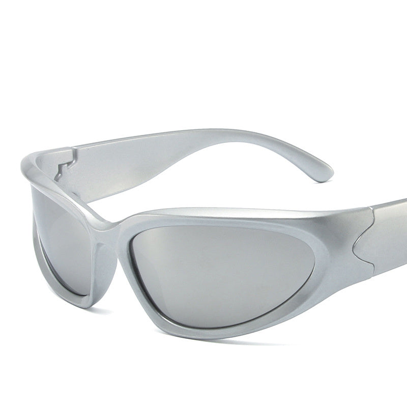 Wrap Around Sunglasses Cyber Y2K Sunglasses Round Sunglasses