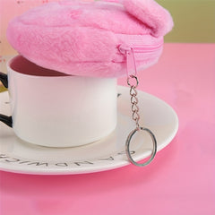 Girl's Plush Coin Purse Storage Bag - Heart Design