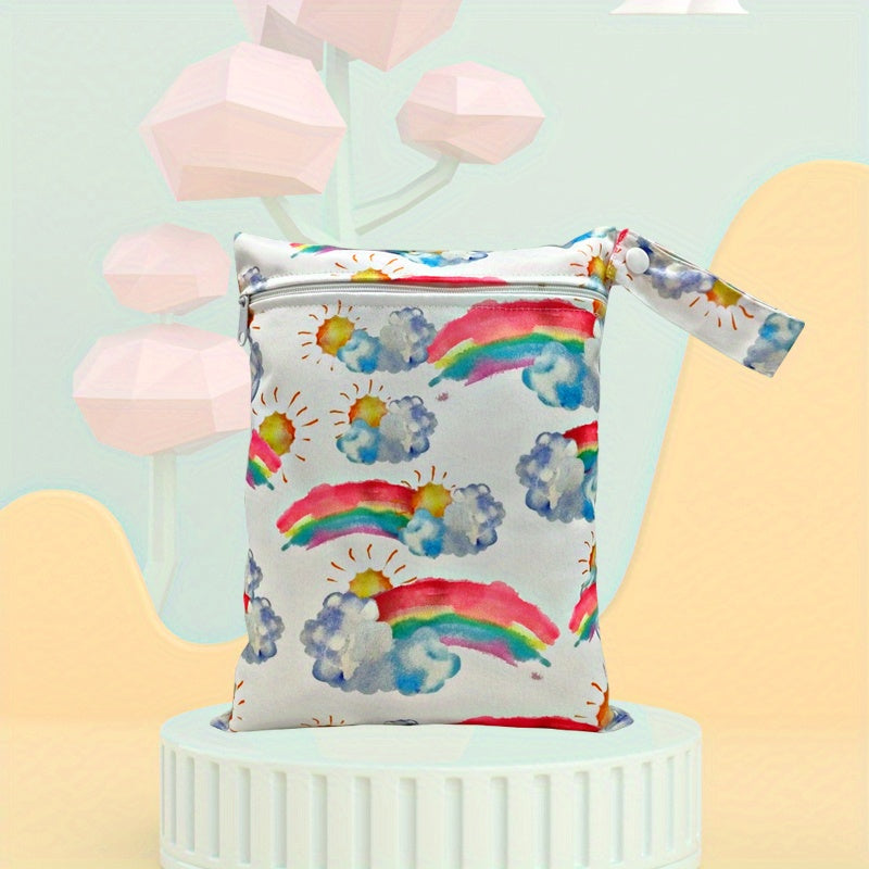 Printed Waterproof Diaper Bag Washable Travel Bag Storage Bag
