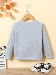 Kids Thermal Lined Sweatshirt Boys Crew Neck Top