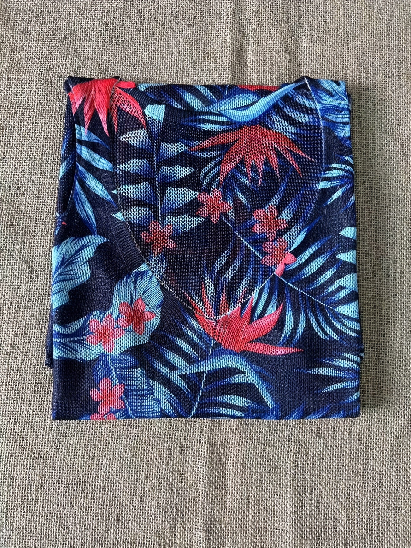 Floral Print Swimsuit Cover Up V Neck Side Split Beach Cover