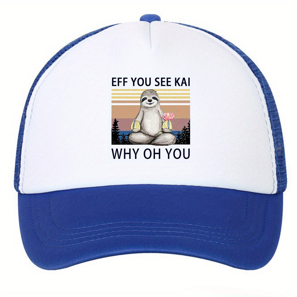 Outdoor Baseball Cap Men's Cartoon Print Hip Hop Dad Trucker Hat