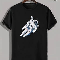 Astronaut Print Men's Graphic T Shirt for Summer