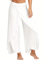 Split Wide Leg Pants Casual Loose Pants for Women