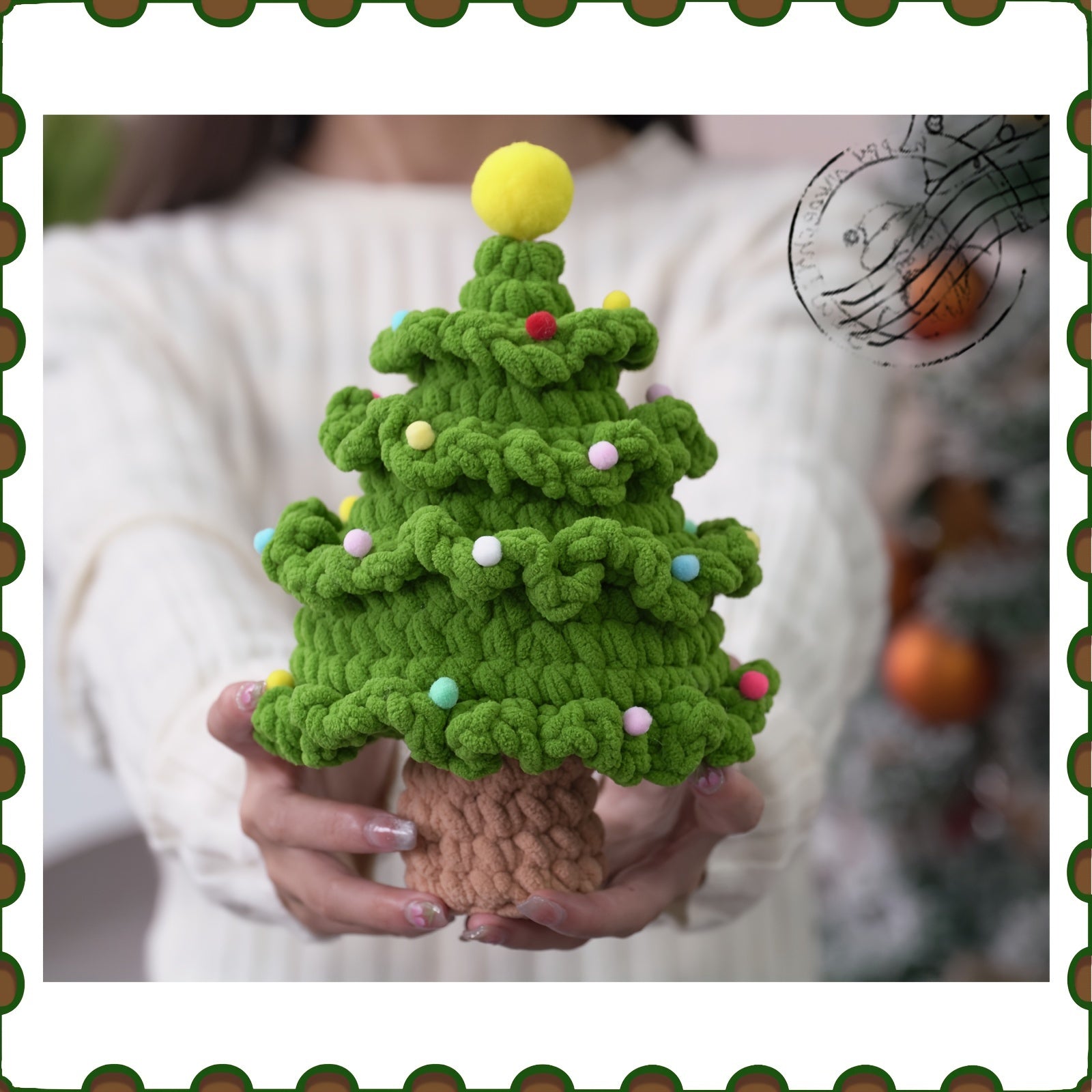Crochet Material Package Ice Strip Christmas Tree Diy Ornaments Gift