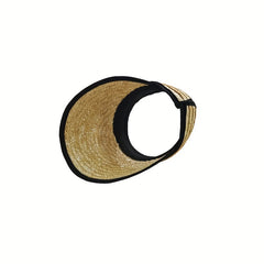 Vintage Straw Sun Visor Hat Lightweight UV Protection Summer Sun Hats