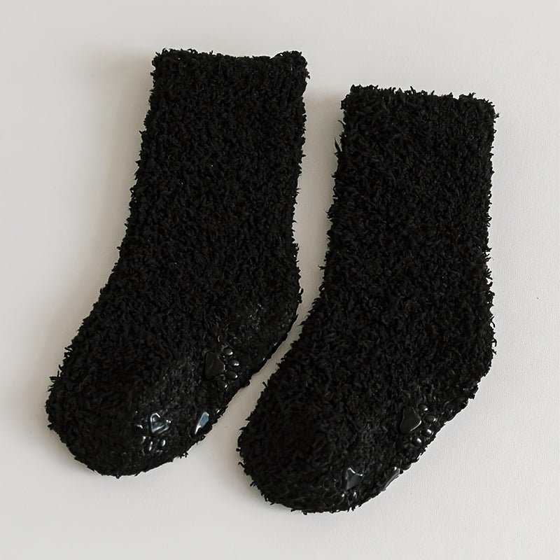 Baby Coral Fleece Floor Socks Warm Non-slip Toddler Socks
