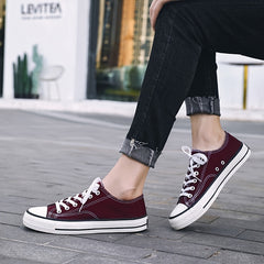 Women's Low Top Canvas Lace Up Sneakers