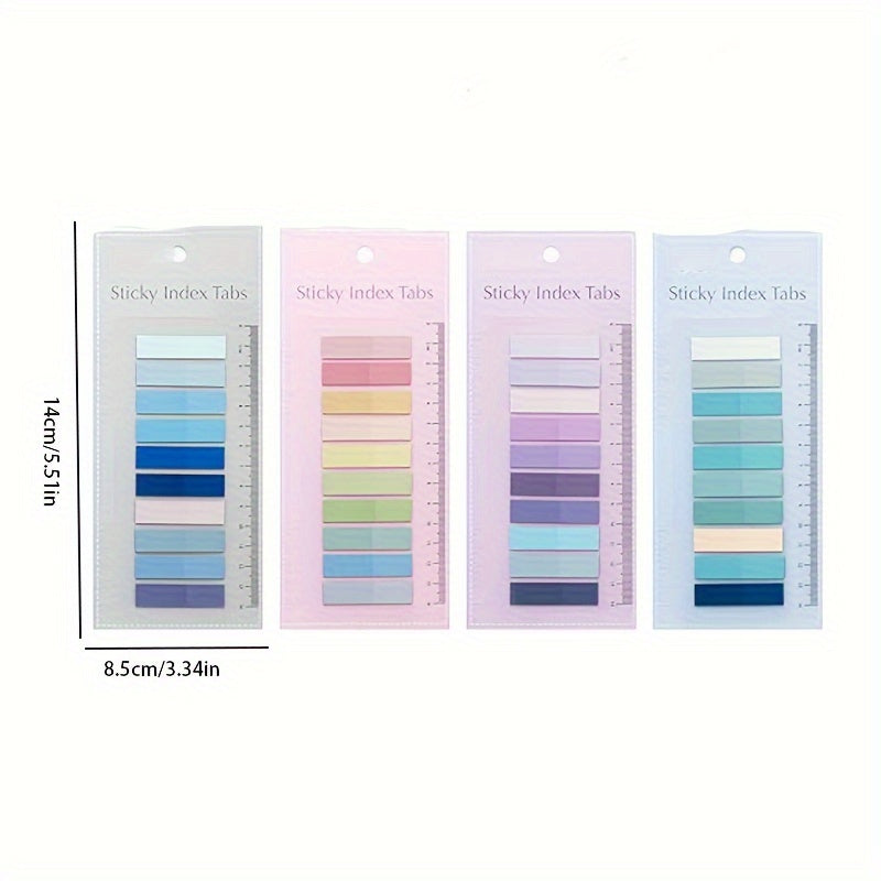 Colorful Transparent Sticky Tabs for Books, 80-Pack
