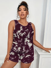 Tie Dye Tank Top & Shorts Pajama Set