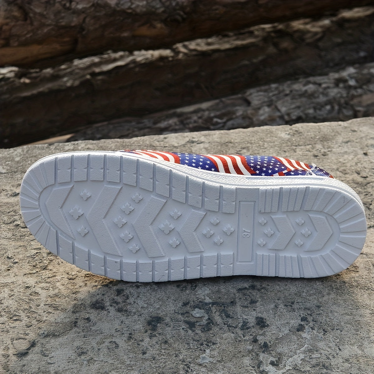 Women's Star Print Canvas Shoes Lightweight Lace Up Outdoor Shoes