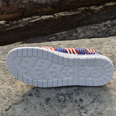 Women's Star Print Canvas Shoes Lightweight Lace Up Outdoor Shoes