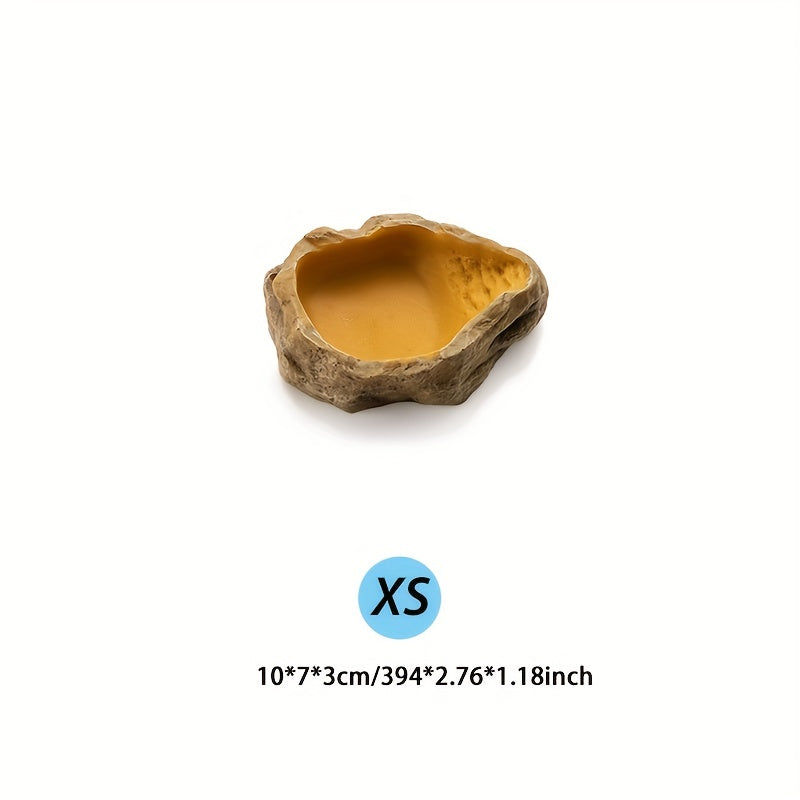 Resin Rock Dish for Reptile and Amphibian Feeding