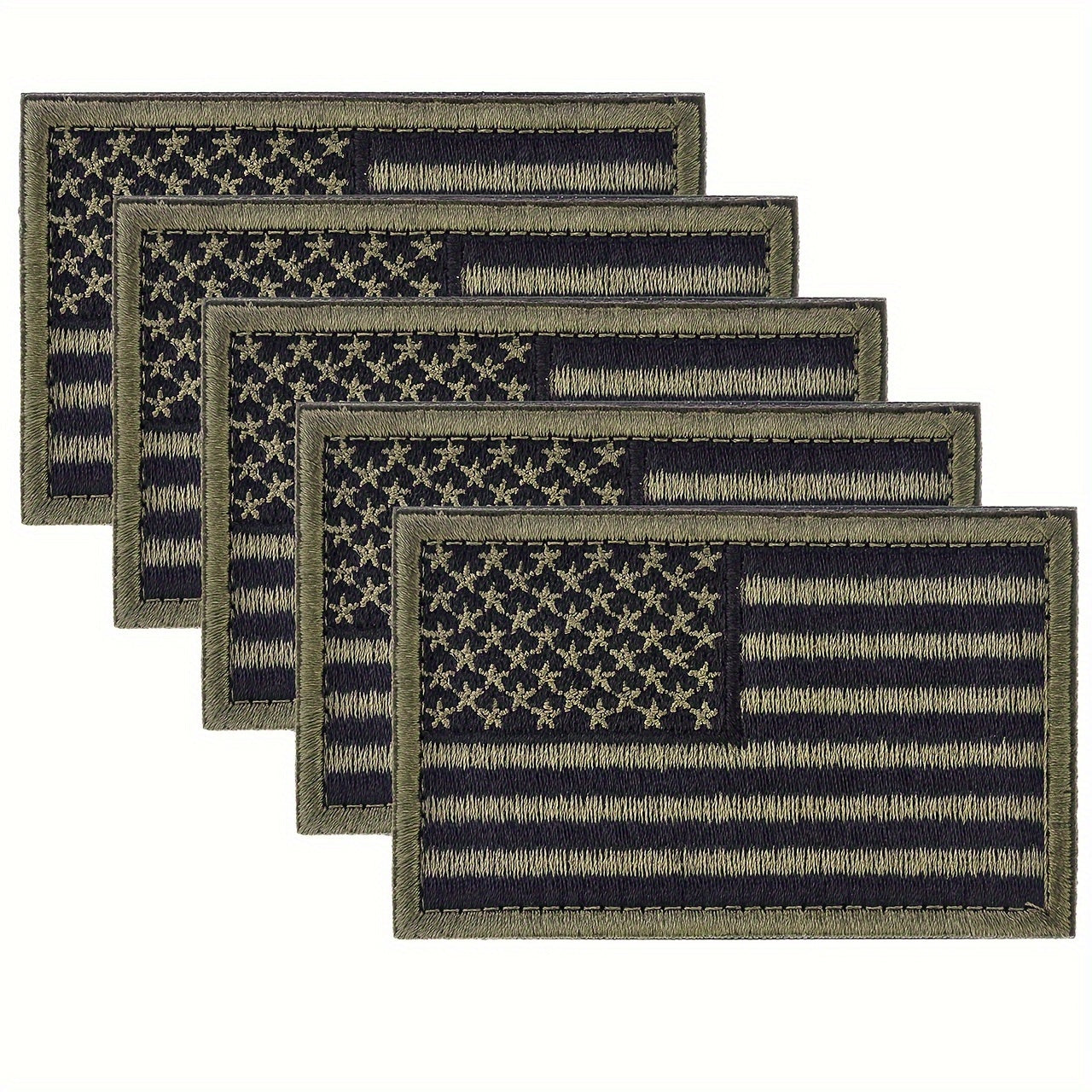 2pcs American Flag 3D Embroidery Patch Sew On Armband Cloth Sticker