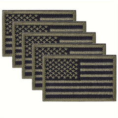 2pcs American Flag 3D Embroidery Patch Sew On Armband Cloth Sticker